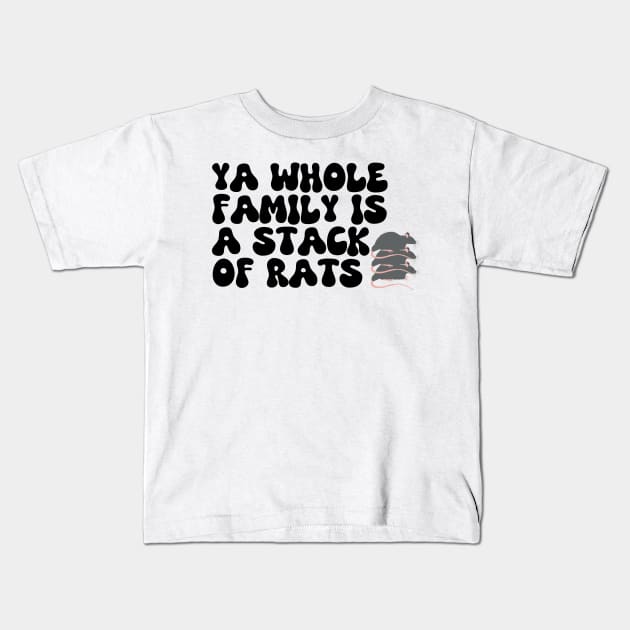 Stack of Rats - The Basement Yard Podcast Joke Kids T-Shirt by howdysparrow